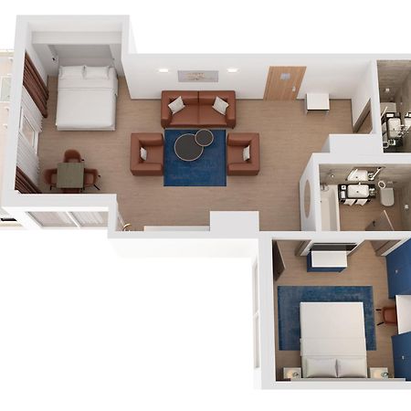 Hilton Rijeka Costabella Beach Resort And Spa Eksteriør bilde A 3D floorplan of a typical hotel room